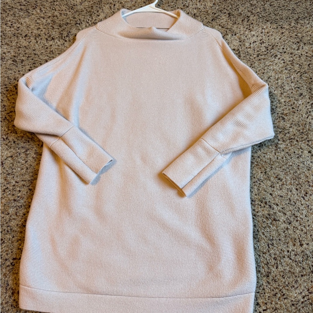 Beige mock neck tunic
